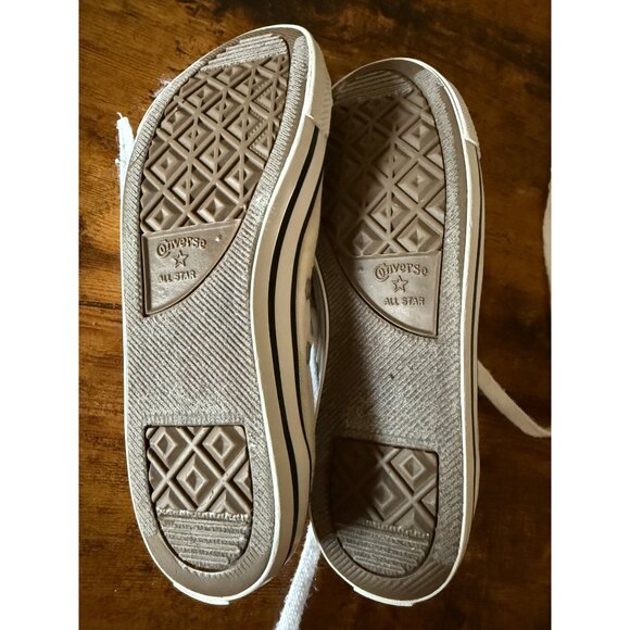 Converse All Star White Canvas Low Cut Sneakers Womens Size 7 Lace Up - Picture 9 of 10